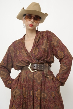 Conjunto estampa CALÇA + BLUSA boho vinho na internet