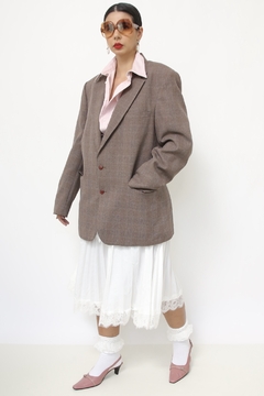 Blazer xadrez bordo forrado vintage