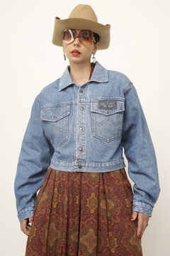 Jaqueta jeans cropped vintage - Capichó Brechó