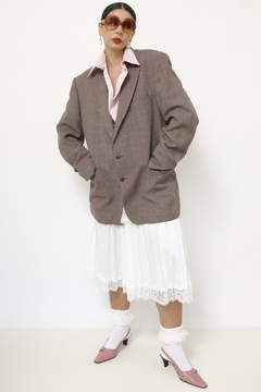 Imagem do Blazer xadrez bordo forrado vintage