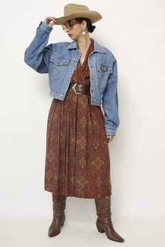 Jaqueta jeans cropped vintage