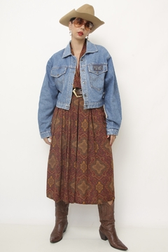 Jaqueta jeans cropped vintage