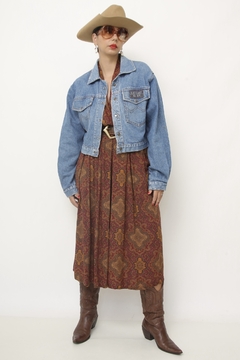 Jaqueta jeans cropped vintage - comprar online