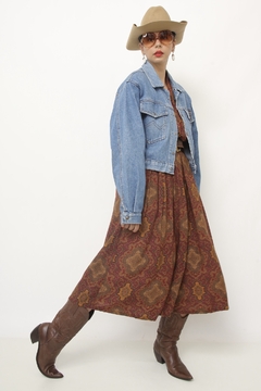 Jaqueta jeans cropped vintage