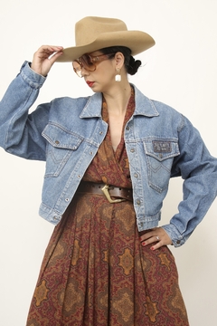 Jaqueta jeans cropped vintage - loja online