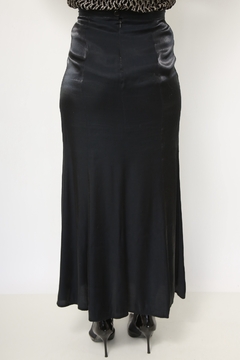Blusa veludo com dourado gola alta vintage