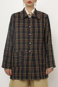 Camisa xadrez preta classica western - comprar online