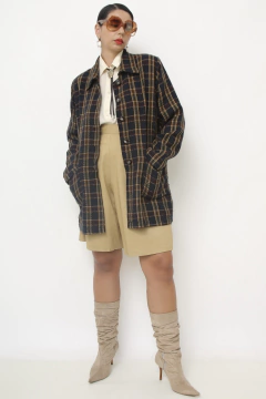 Camisa xadrez preta classica western - loja online