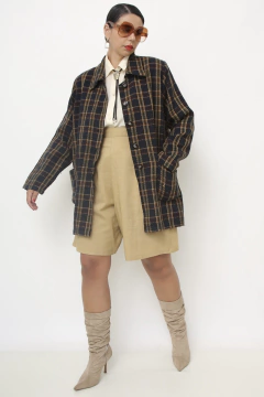 Camisa xadrez preta classica western na internet