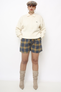 Pulover LACOSTE tricot creme classico