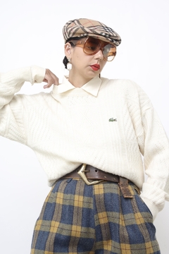 Pulover LACOSTE tricot creme classico - comprar online