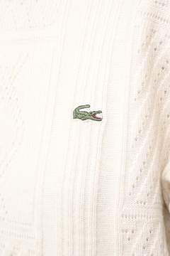 Pulover LACOSTE tricot creme classico na internet