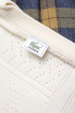 Pulover LACOSTE tricot creme classico - Capichó Brechó