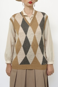 Colete Pierre Cardin MARROM CREME