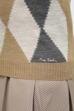 Colete Pierre Cardin MARROM CREME