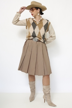 Colete Pierre Cardin MARROM CREME - loja online