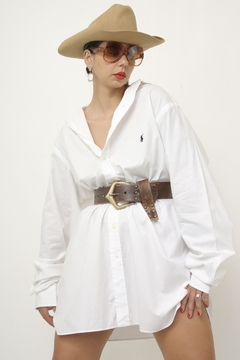 Maxi camisa branca POLO BY RALP LAUREN - Capichó Brechó