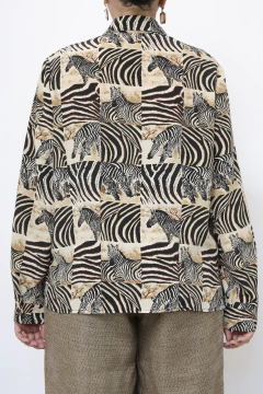 Camisa zebra manga longa vintage - Capichó Brechó