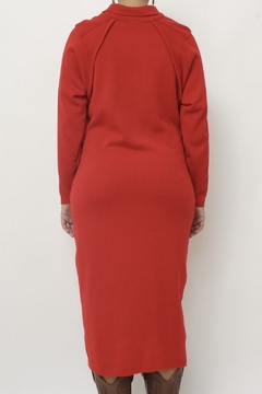Imagem do Vestido tricot vermelho rec ombro