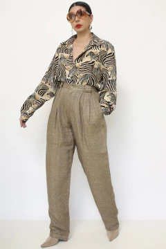 Camisa zebra manga longa vintage - Capichó Brechó