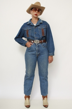 Jaqueta Jeans cropped det veludo - comprar online