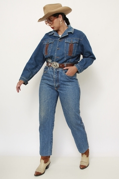 Imagem do Jaqueta Jeans cropped det veludo
