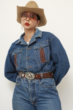 Jaqueta Jeans cropped det veludo na internet