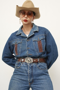 Jaqueta Jeans cropped det veludo na internet