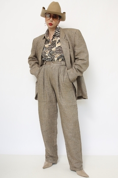 Conjunto Blazer + Calça bege forrado - Capichó Brechó