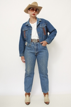 Jaqueta Jeans cropped det veludo - Capichó Brechó