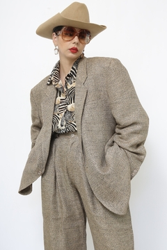 Conjunto Blazer + Calça bege forrado - Capichó Brechó