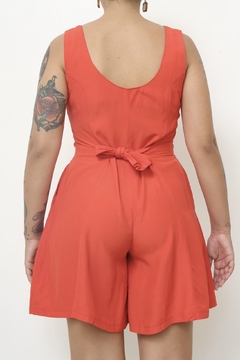 Macaquinho vermelho viscose - loja online