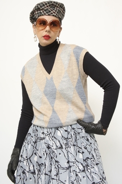 Colete Pierre Cardin azul bege - loja online