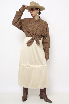 Maxi camisa western marrom - Capichó Brechó