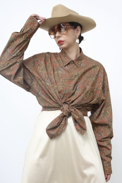 Maxi camisa western marrom - Capichó Brechó