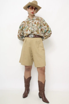 Camisa western estampa com verde poliester na internet