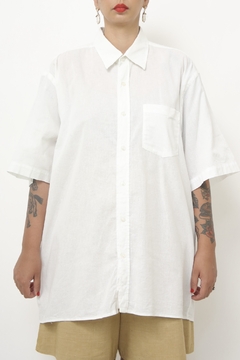Camisa branca classica rustica