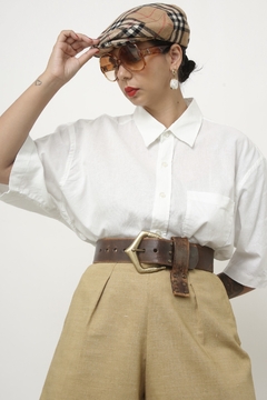 Camisa branca classica rustica - loja online