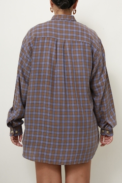 Camisa roxa xadrez Pierre Cardin - loja online