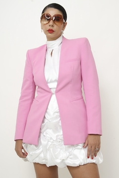 Blazer ZARA rosa forrado vintage na internet