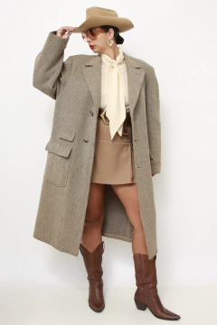 Maxi casaco estruturado vintage