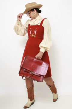 Mochila 100% couro marsala