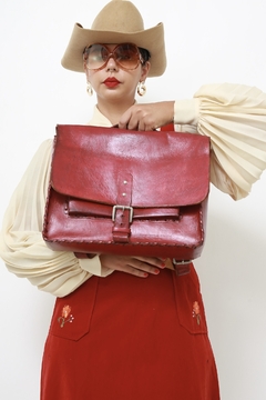 Mochila 100% couro marsala na internet