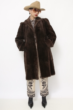 Casaco pele marrom forrado classico - comprar online