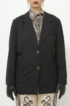 Blazer preto classico vintage - Capichó Brechó