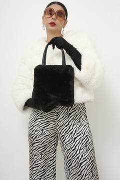 Bolsa de pelo preta forrada - comprar online