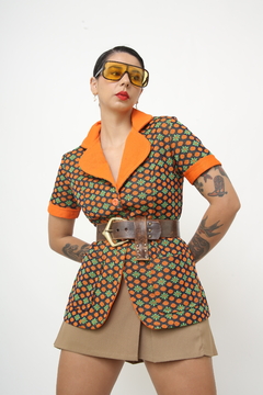 Imagem do Camisa laranja flores