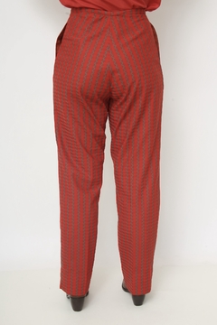 Calça vermelha com verde 70´s - Capichó Brechó