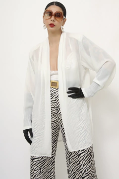 Camisa branca manga plissada - Capichó Brechó