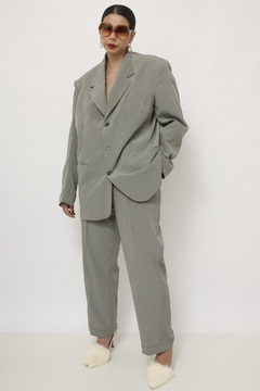 Conjunto Dominique cinza Blazer + Calça